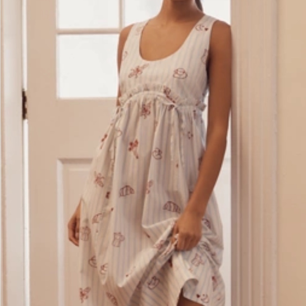 DDUENDE STUDIO COTTON NAP MIDI DRESS